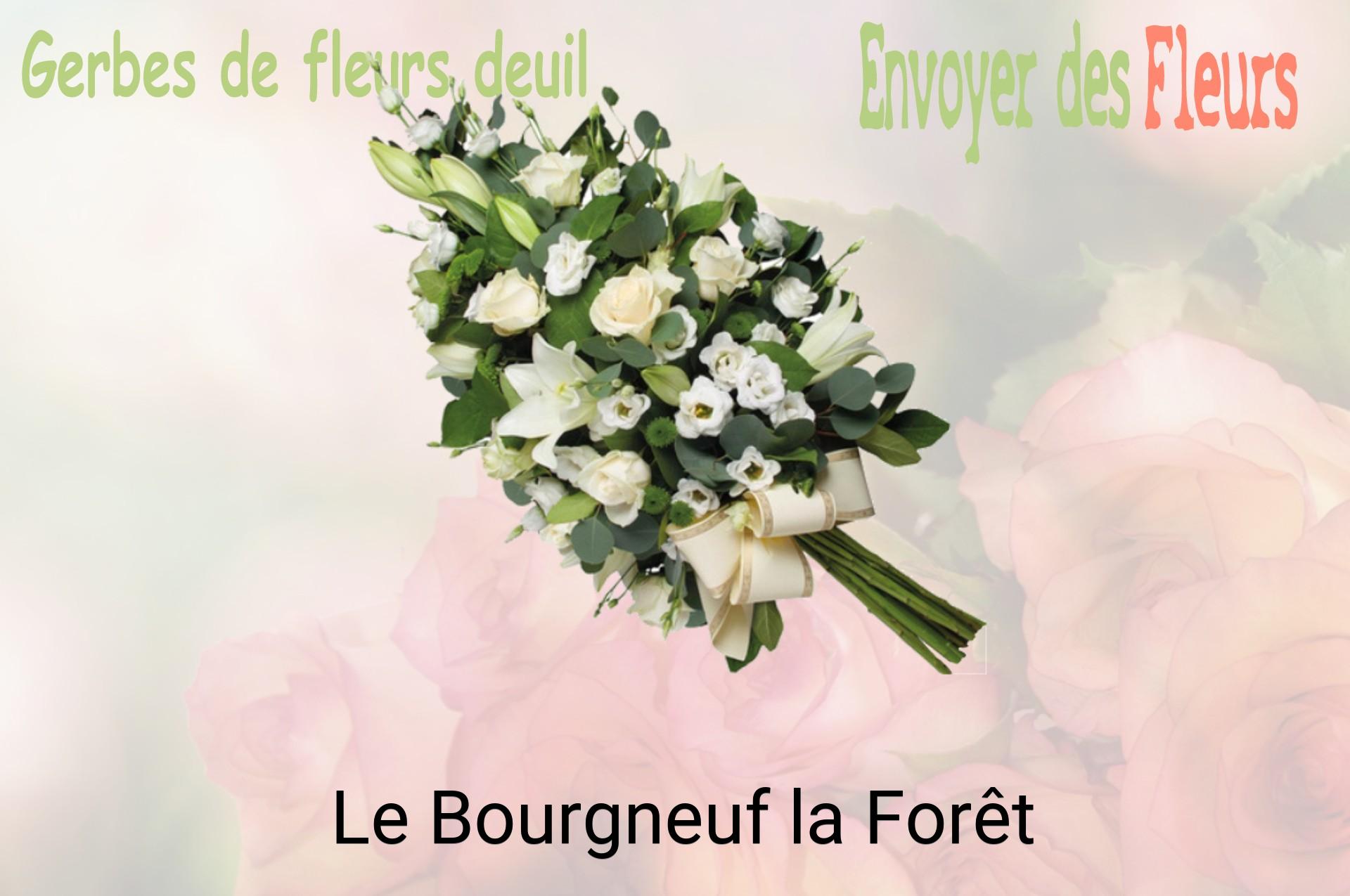 Gerbe de fleurs de deuil livrée à Le Bourgneuf-la-Forêt